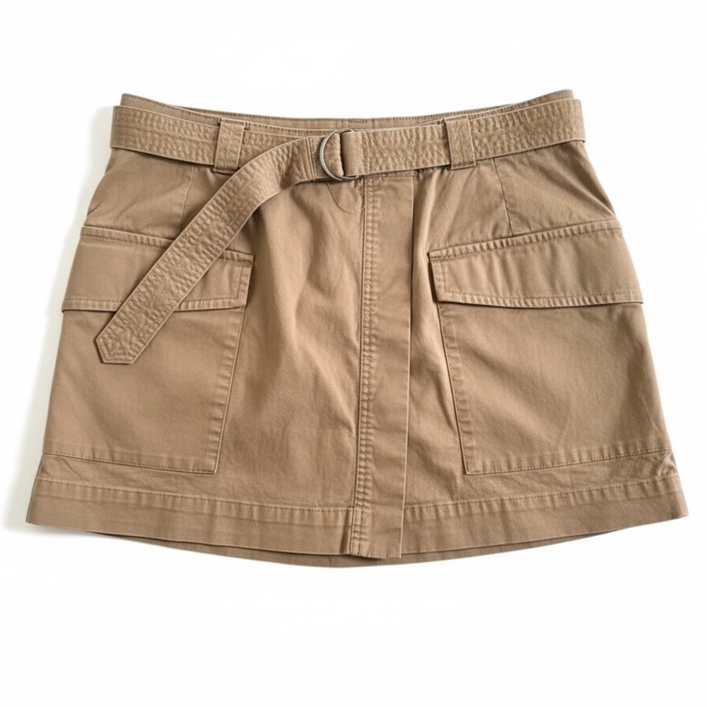 Briggs Women's Belted Twill Cargo Skort, Tan, Medium